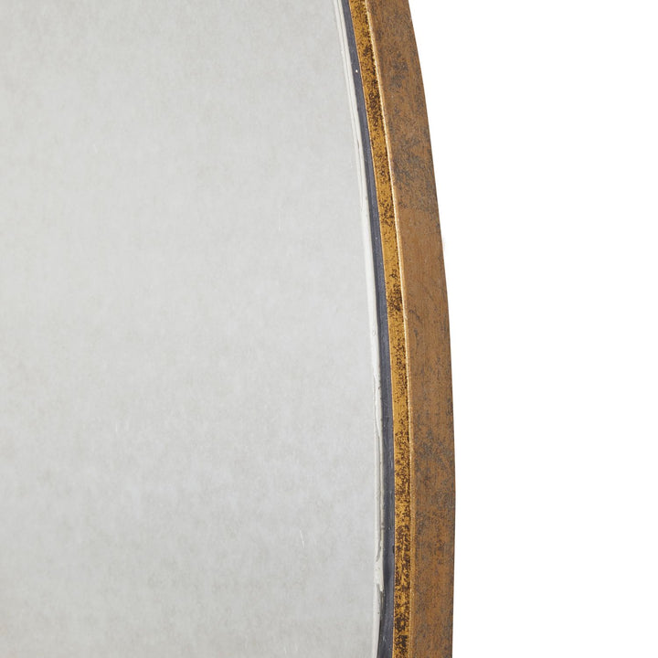 Nancy Circle Accent Mirror - Gilded Gold, 47.5 In. H X 47.5 In. W X 0.75 In. D