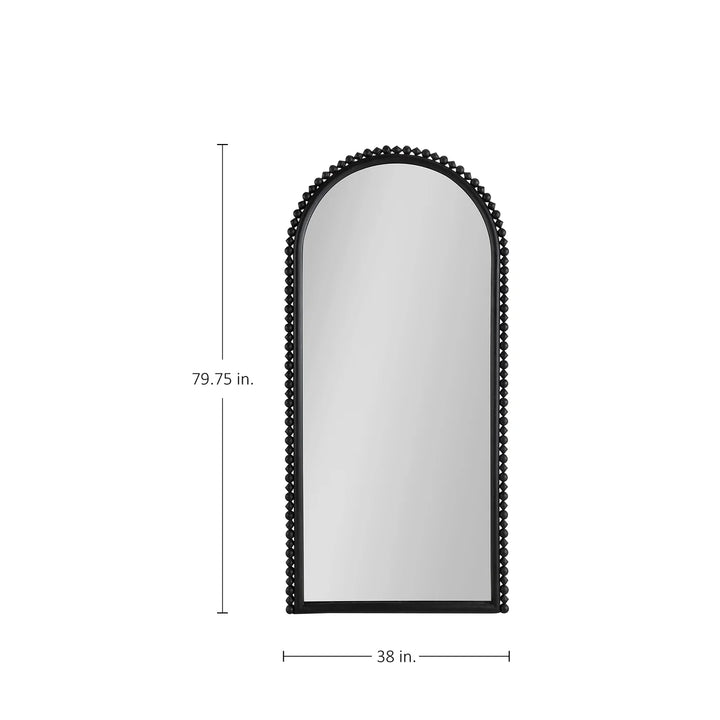 Belle Arch Full-Length Mirror - Plaster Black, 79.75 in. H x 25 in. W x 1.75 in. D
