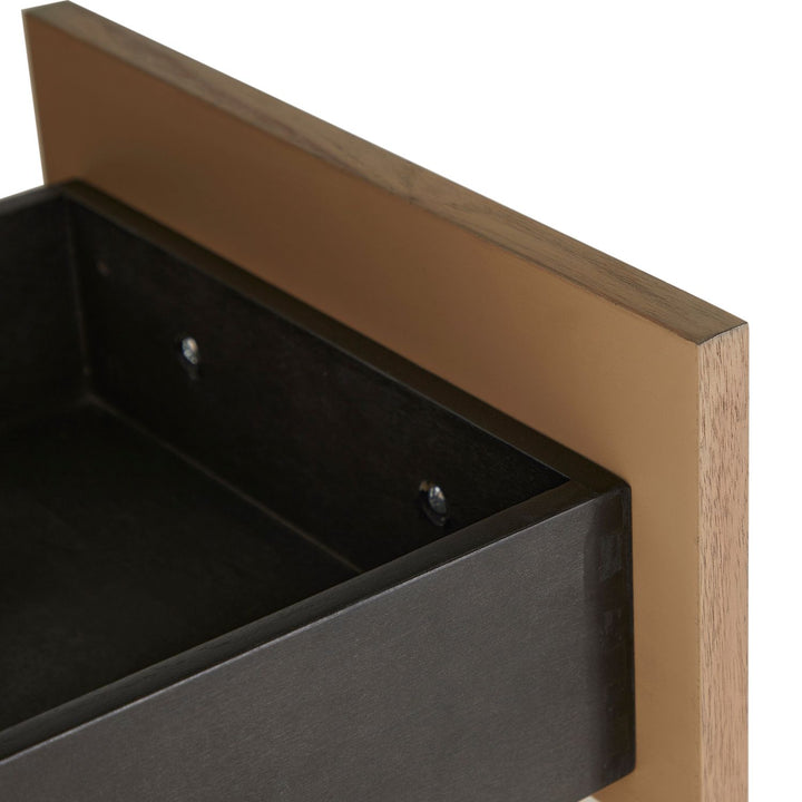 Elsa Mindi Wood Desk - 6 Soft-Close Drawers, Blonde Natural