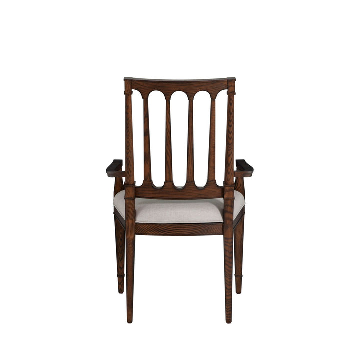 Mathis Wood Sculpted Back Dining Arm Chair