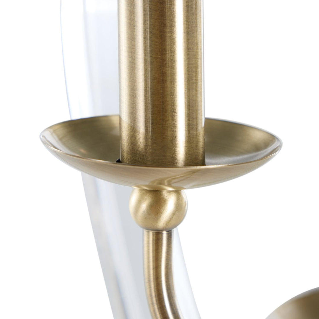 Grayson Glass Antique Brass Chandelier - 24 In. D X 26.5 In. H