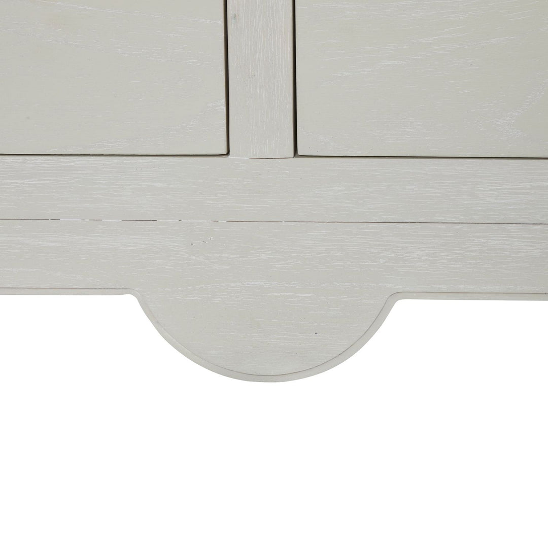Fairmont Mindi Wood Dresser - 6 Drawers, Cerused White