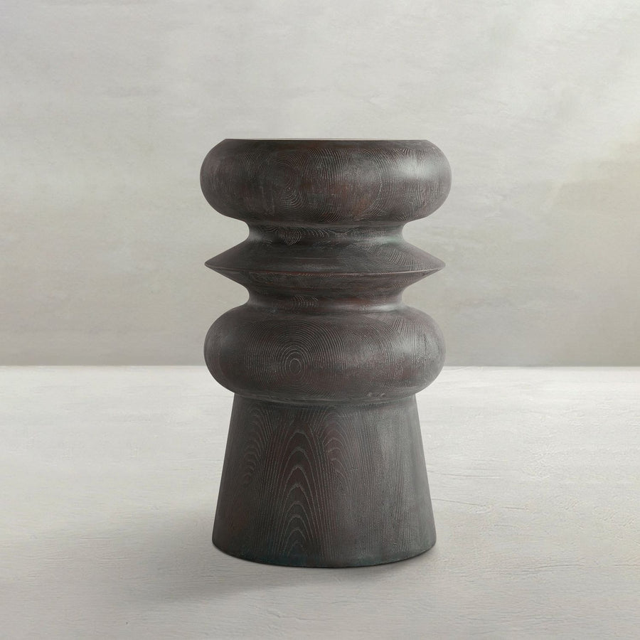 Teva Resin Round Pedestal Drinking Table - Forest Black, 14 In. W X 24 In. H