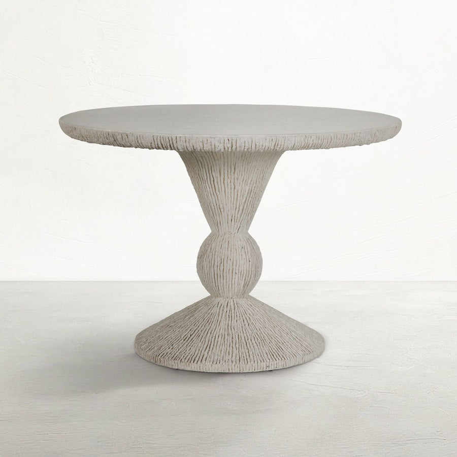 Montello Cast Stone Round Pedestal Dining Table - 42 In. W X 29 In. H