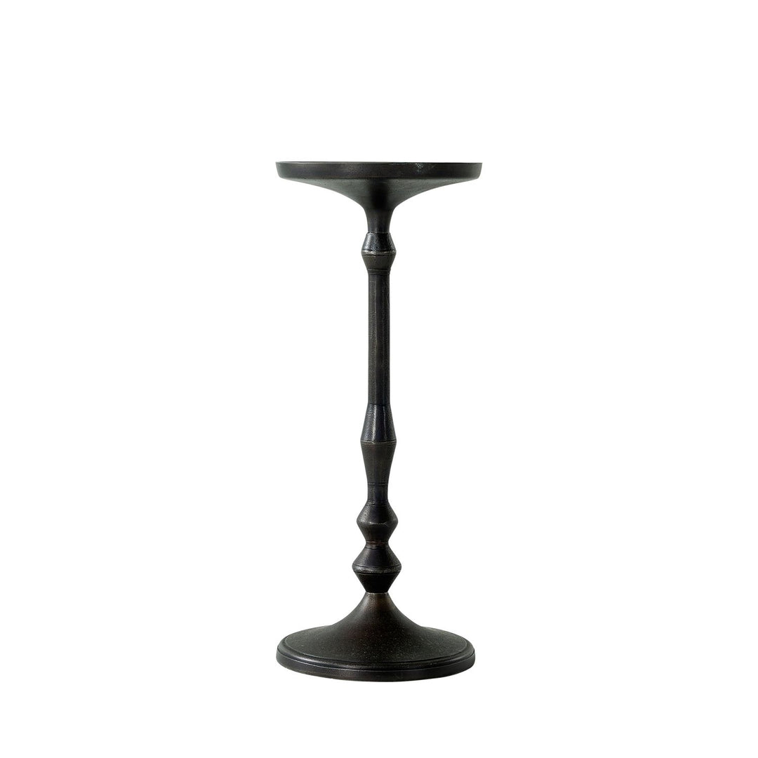 Dario Cast Aluminum Round Pedestal Drinking Table - 10 In. W X 24.75 In. H