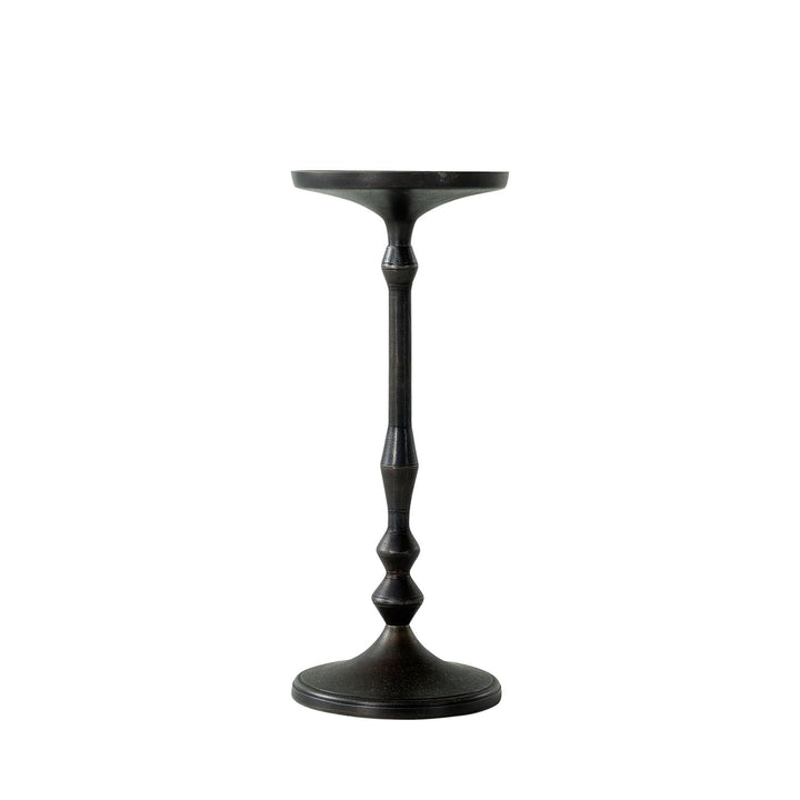 Dario Cast Aluminum Round Pedestal Drinking Table - 10 In. W X 24.75 In. H