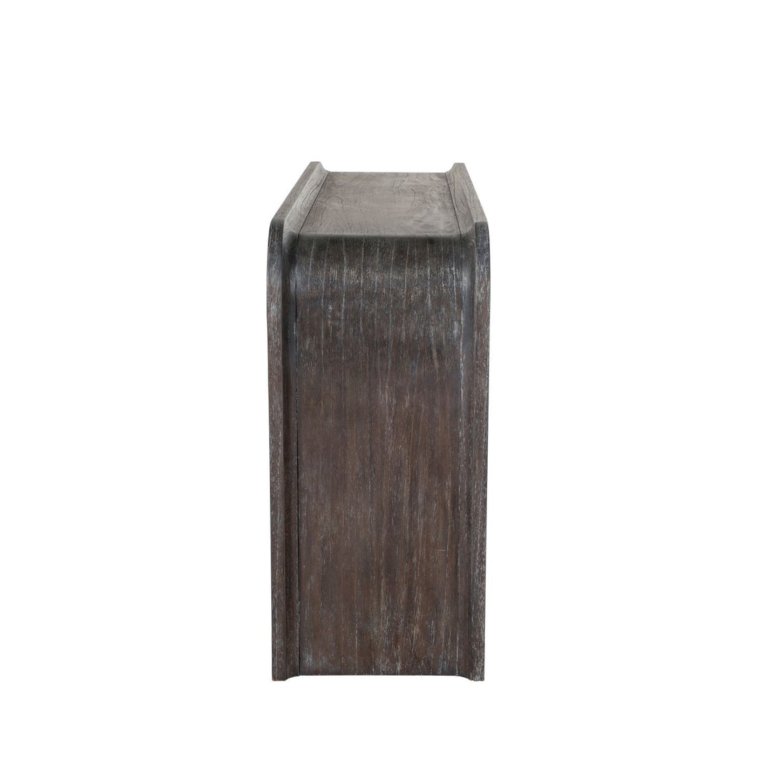 Norman Mindi Wood Rectangle Waterfall Console Table - 61 In. W X 34 In. H