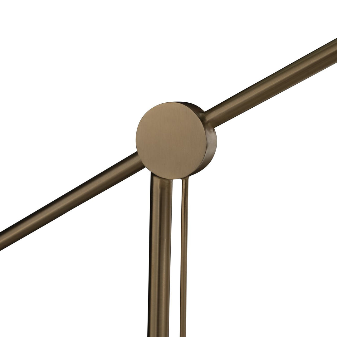 Estelle Brass Marble Base Bell Top Floor Lamp - 55.5 In. H