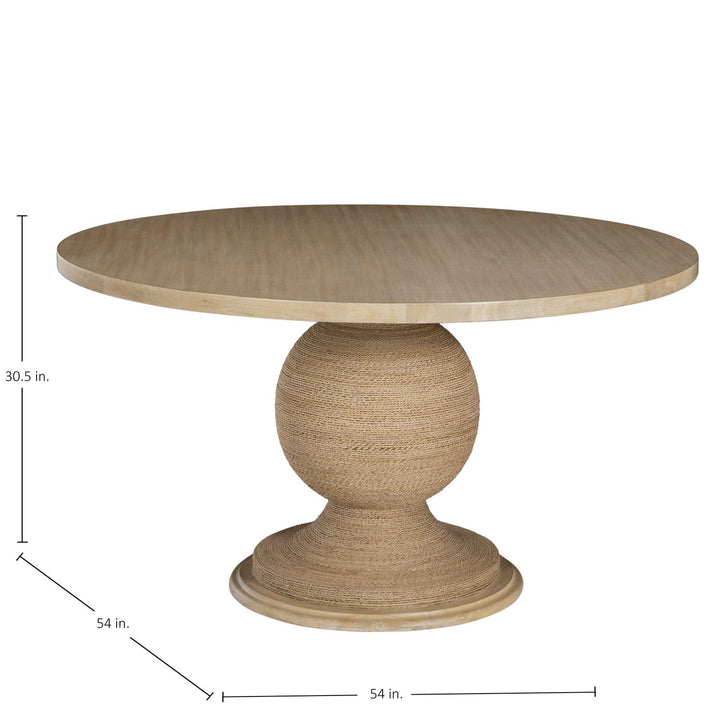 Triton Mahogany Circle Pedestal Dining Table - 54 In. W X 30.5 In. H