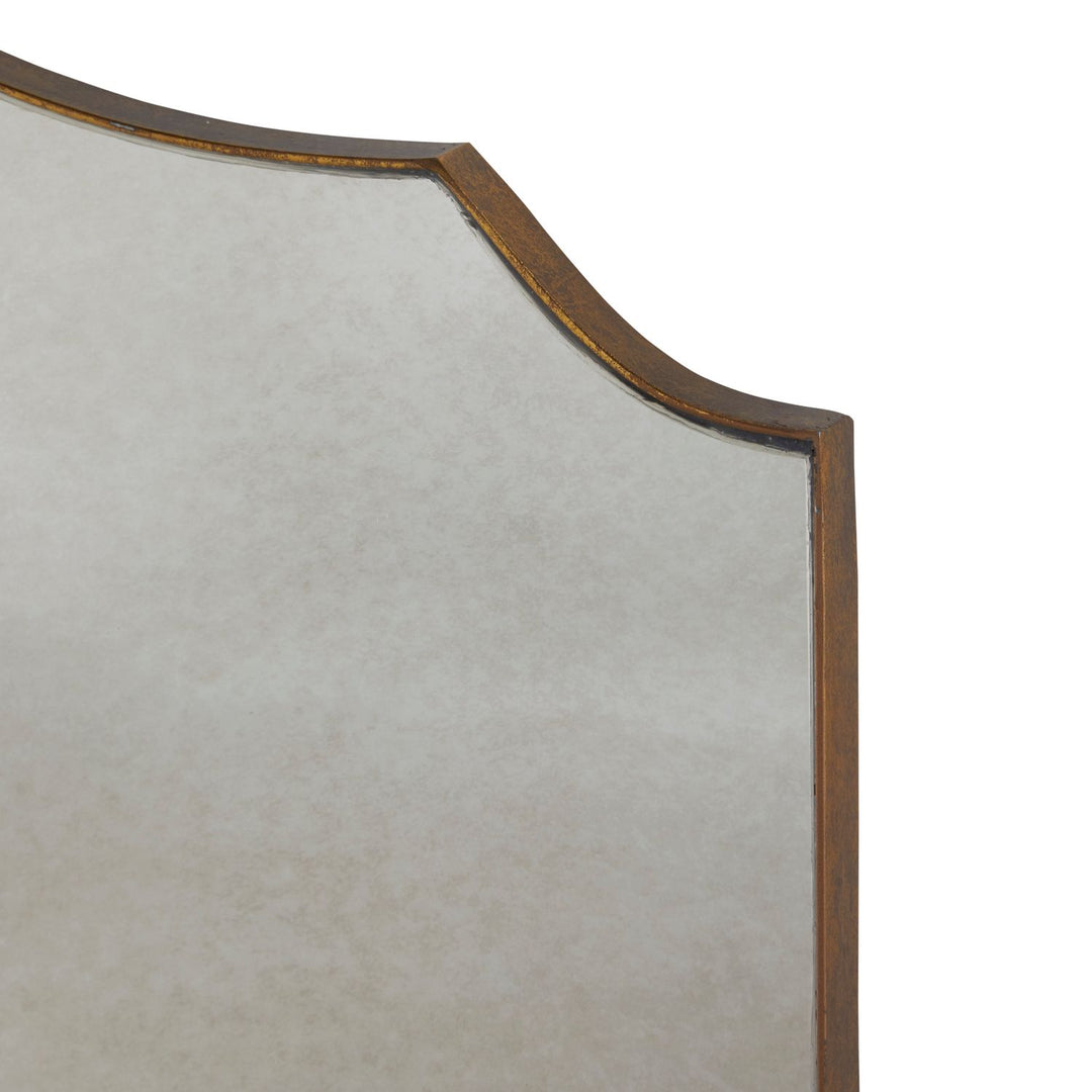 Norma Arch Accent Mirror - Gilded Gold, 49 In. H X 35 In. W X 0.75 In. D