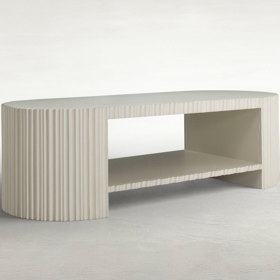 Isadora Mindi Wood Oval Coffee Table - 60 In. W X 18 In. H