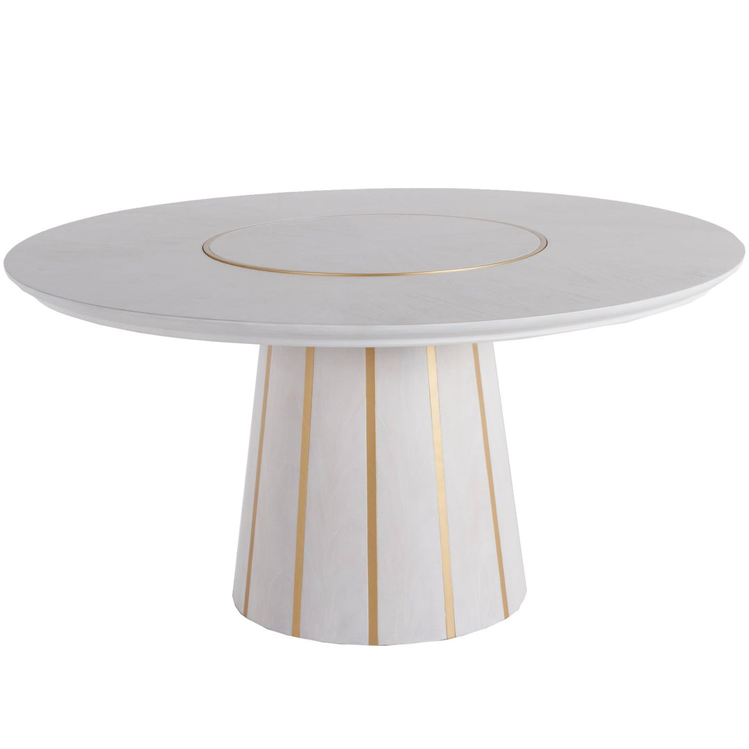 Morgan Wood Round Pedestal Dining Table - 60 In. W X 30.25 In. H