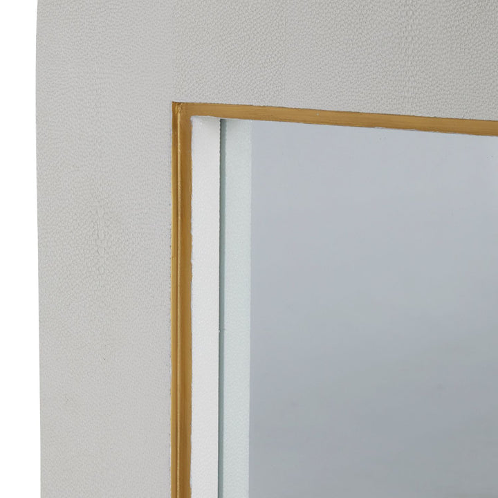 Nora Rectangle Accent Mirror - Faux Shagreen, 61 In. H X 32 In. W X 3.25 In. D