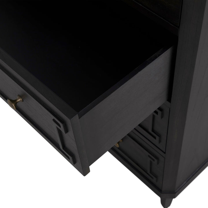Glenwood Mindi Wood Chest - 4 Drawers, Cerused Brown