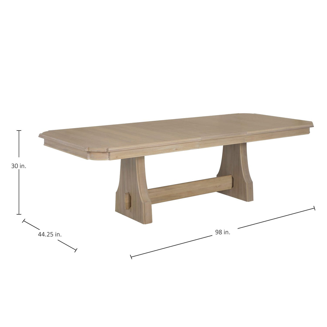 Maris Mahogany Rectangle Trestle Extension Dining Table - 78 In. W X 30 In. H