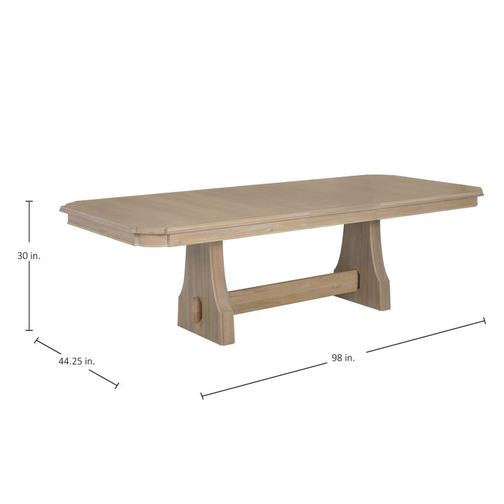 Maris Mahogany Rectangle Trestle Extension Dining Table - 78 In. W X 30 In. H