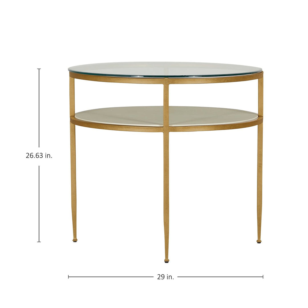 Constance Metal Round Side Table - 29 In. W X 26.625 In. H