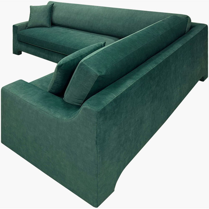 Purcel Corner Sectional - Teal Green