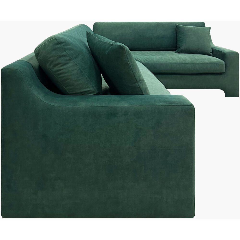 Purcel Corner Sectional - Teal Green