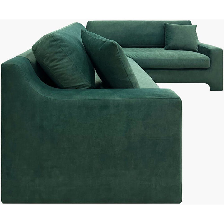Purcel Corner Sectional - Teal Green