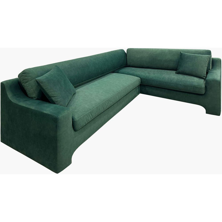 Purcel Corner Sectional - Teal Green