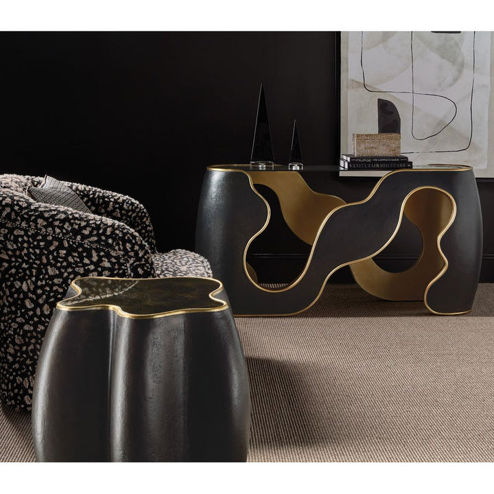 Side Tables Melange Even and Flow Round End Table