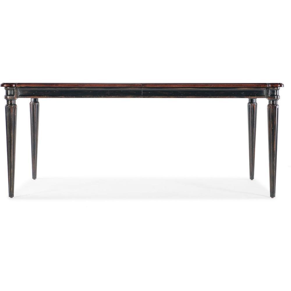 Dining Tables Hamption Rectangle Leg Dining Table - Black Brown - Parsons