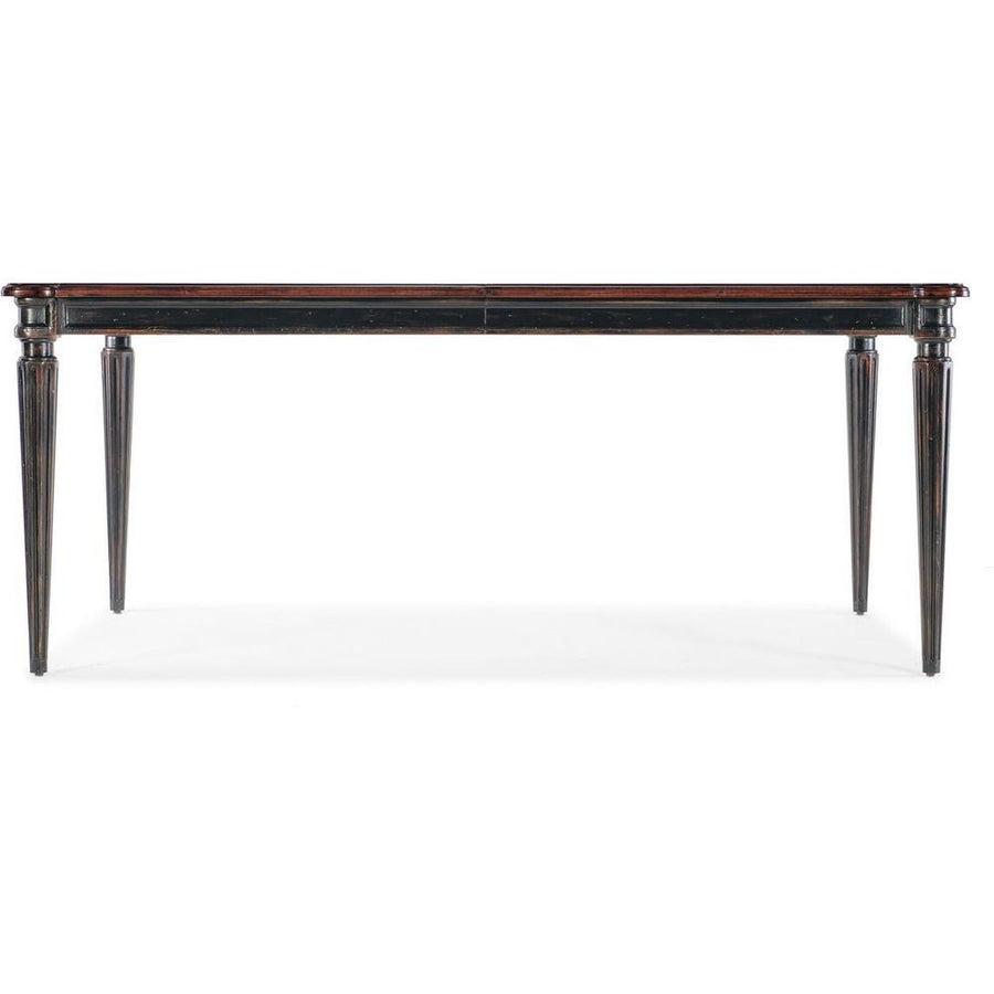 Dining Tables Hamption Rectangle Leg Dining Table - Black Brown - Parsons