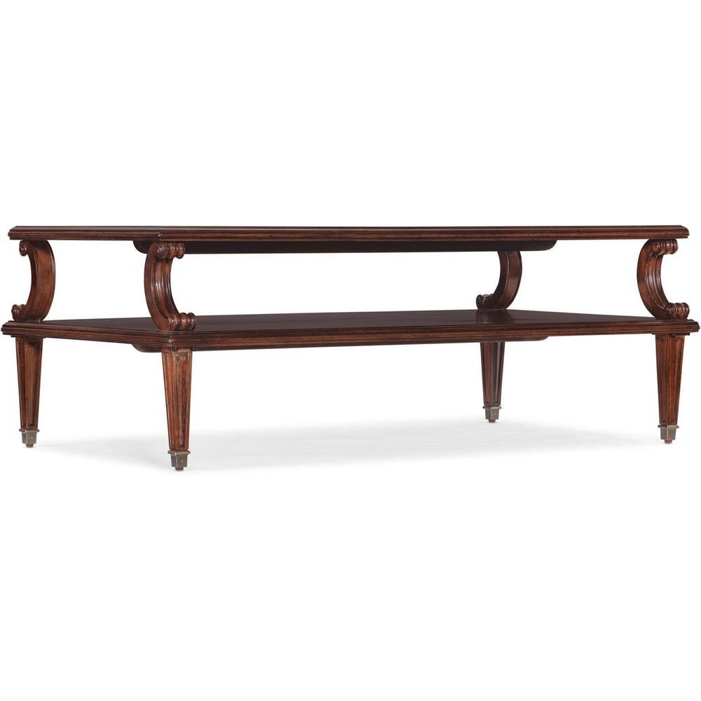 Coffee Tables Hamption Rectangle Cocktail Table - Brown - Metal Resin Wood - Rectangle