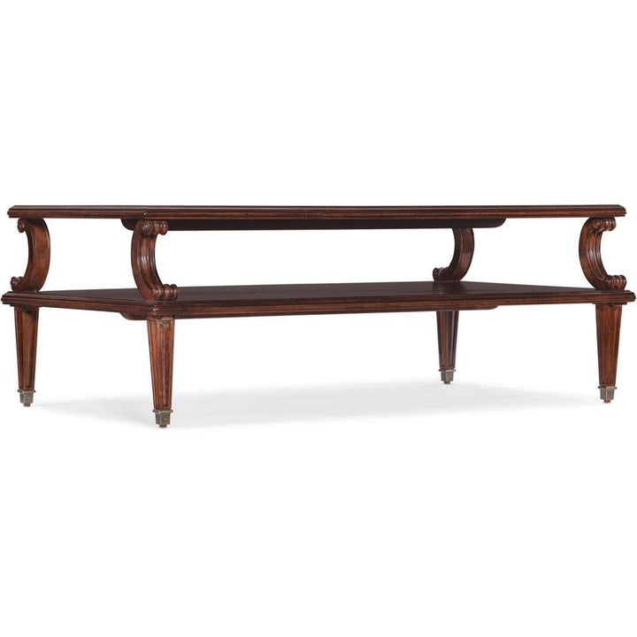Coffee Tables Hamption Rectangle Cocktail Table - Brown - Metal Resin Wood - Rectangle