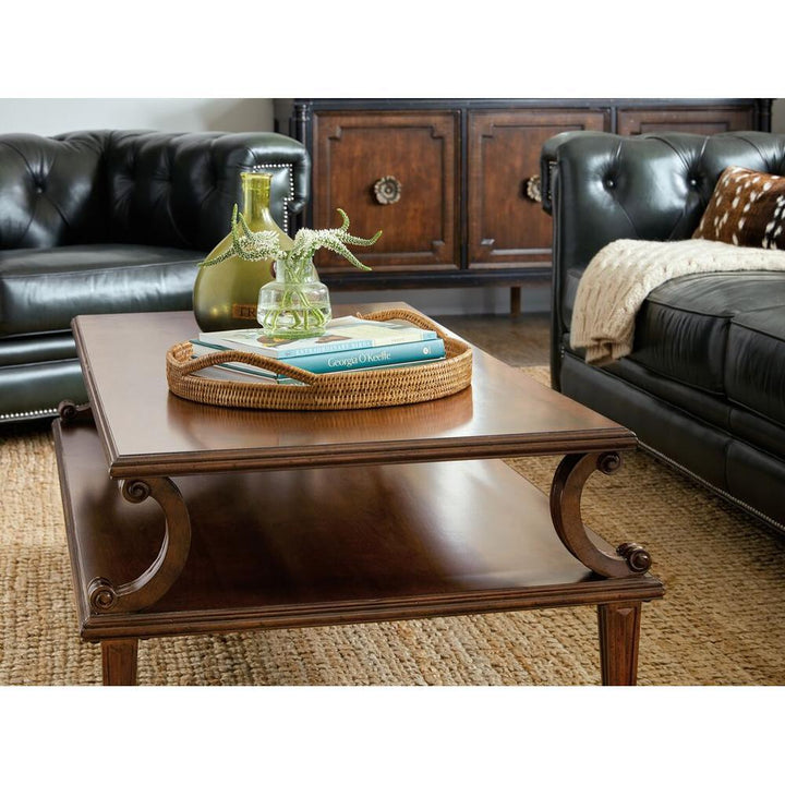 Coffee Tables Hamption Rectangle Cocktail Table - Brown - Metal Resin Wood - Rectangle