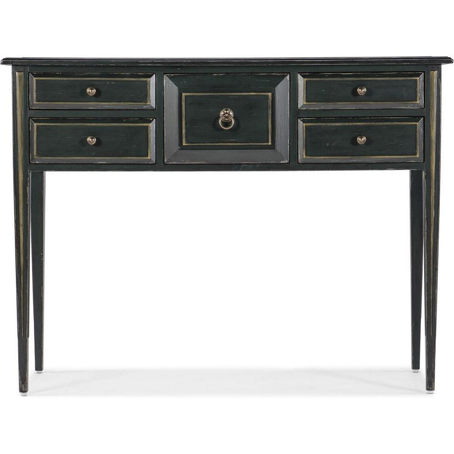 Console Tables Hampton Five-Drawer Console Table - Black Green - Wood