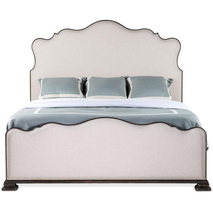 Beds Charleston King Upholstered Bed - Beige