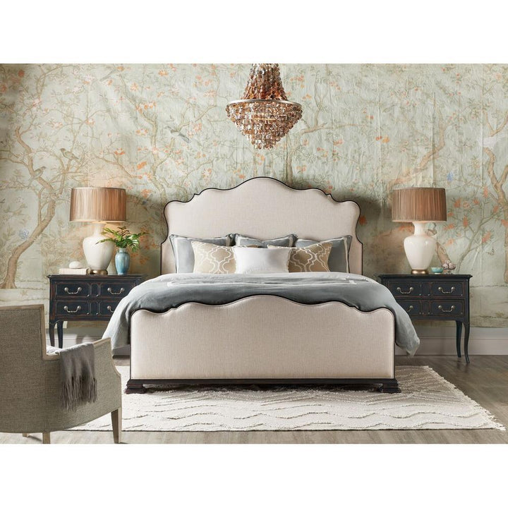 Beds Charleston King Upholstered Bed - Beige