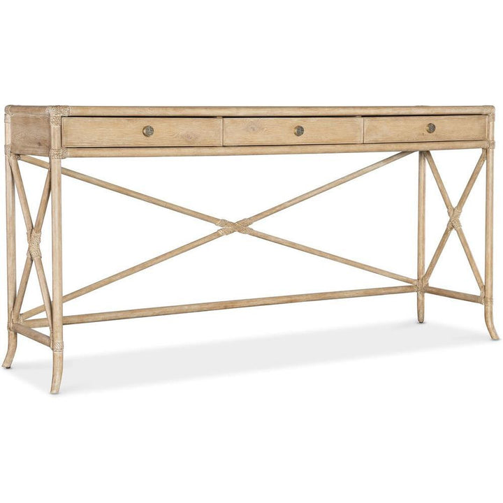 Console Tables Solace Pole Rattan Console - Light Wood