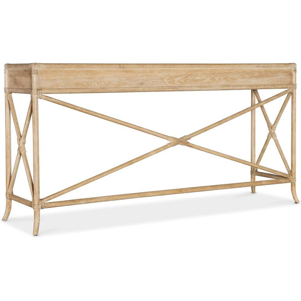 Console Tables Solace Pole Rattan Console - Light Wood