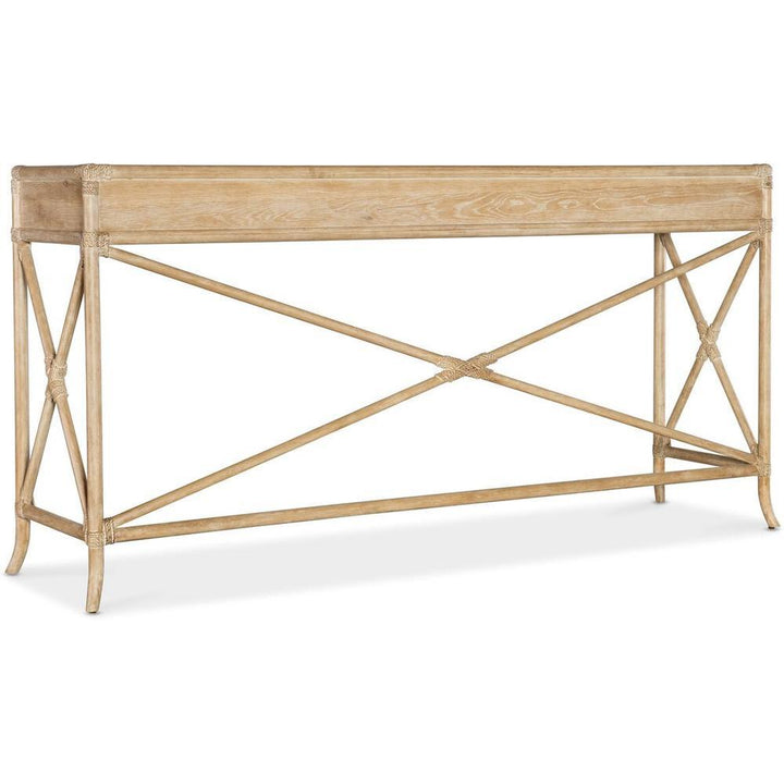 Console Tables Solace Pole Rattan Console - Light Wood