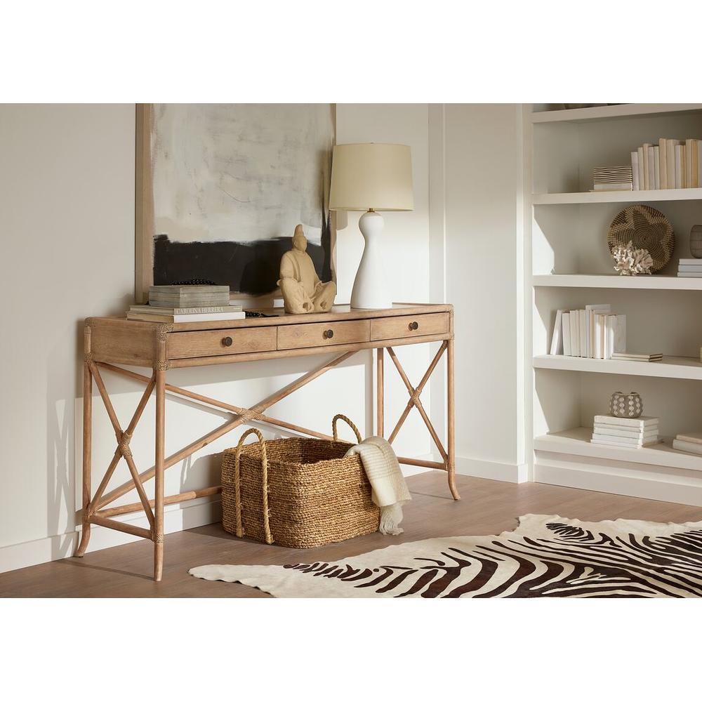 Console Tables Solace Pole Rattan Console - Light Wood