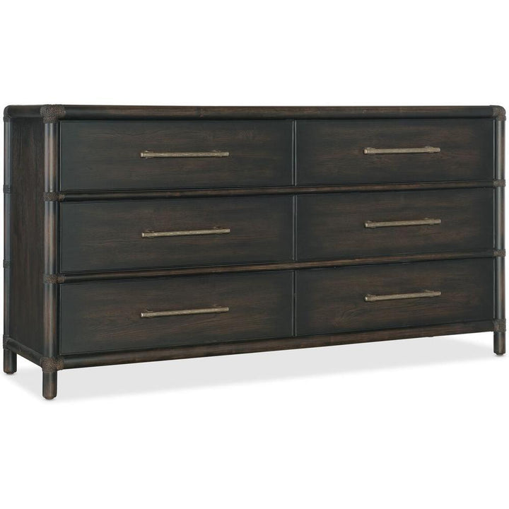 Dressers & Chests Retreat Pole Rattan Dresser - Dark Wood