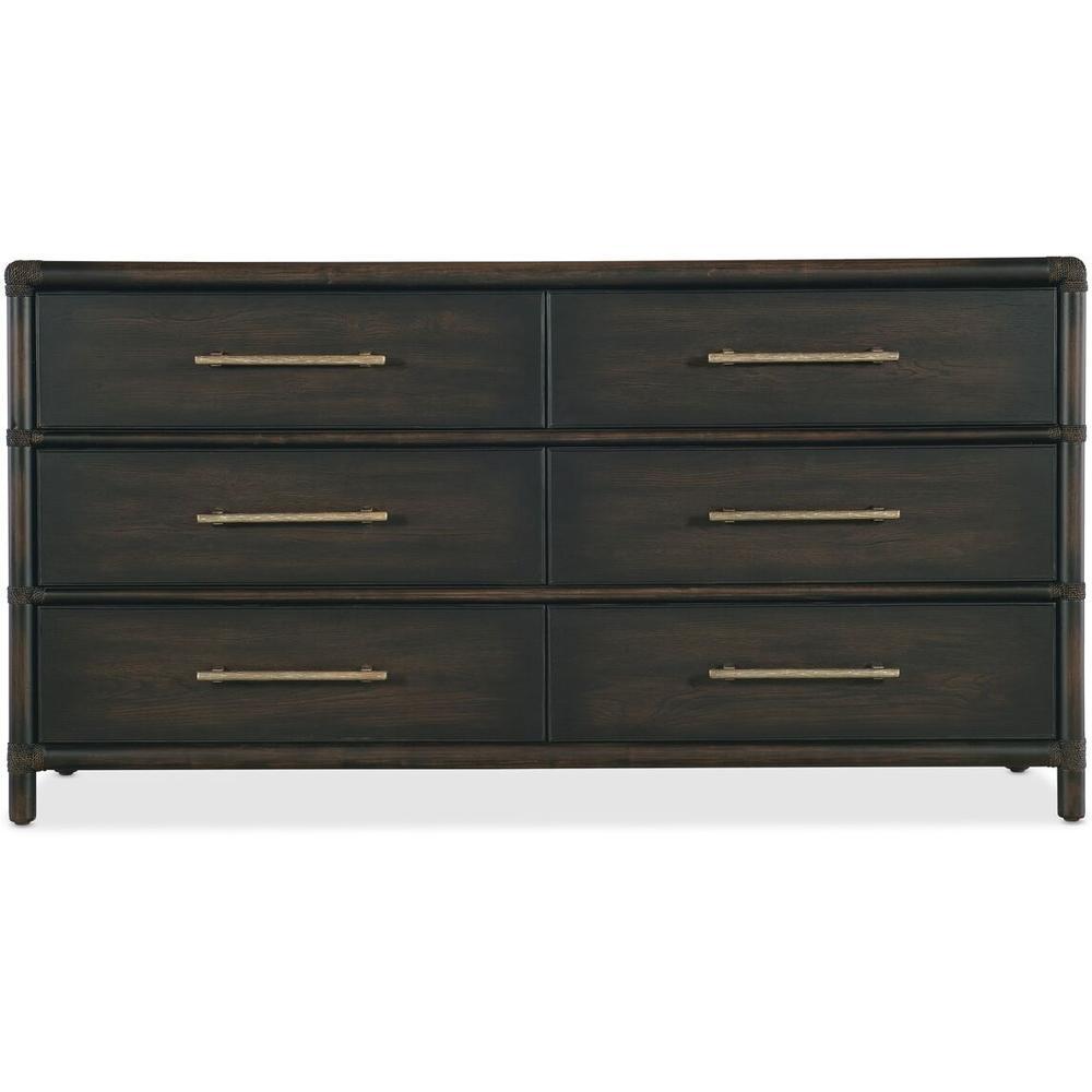 Dressers & Chests Retreat Pole Rattan Dresser - Dark Wood