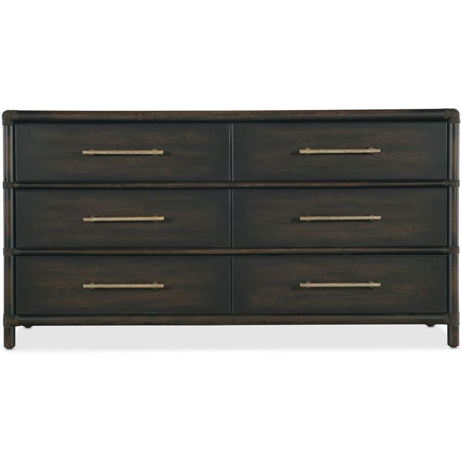 Dressers & Chests Retreat Pole Rattan Dresser - Dark Wood