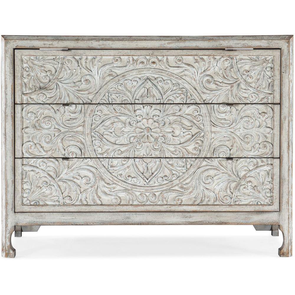Dressers & Chests Montgomery Whites Lockhart Three-Drawer Accent Chest - Beige Off White - Wood