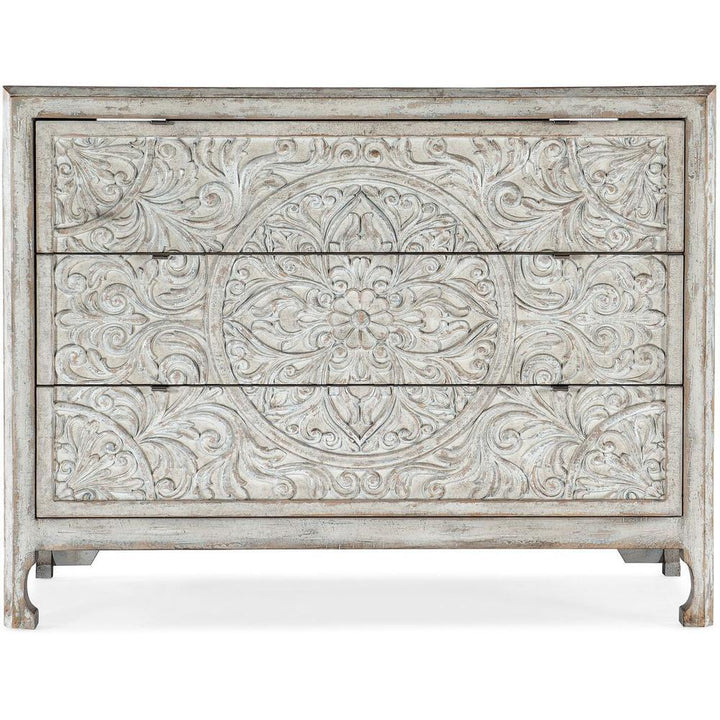 Dressers & Chests Montgomery Whites Lockhart Three-Drawer Accent Chest - Beige Off White - Wood