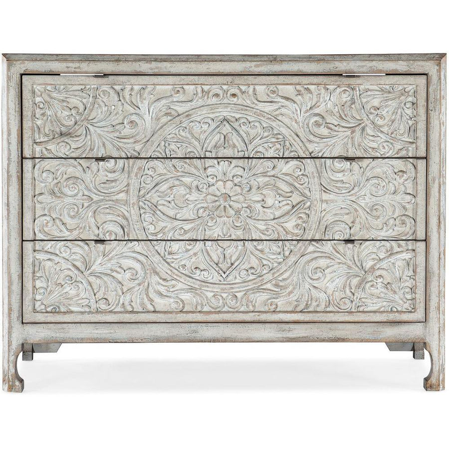 Dressers & Chests Montgomery Whites Lockhart Three-Drawer Accent Chest - Beige Off White - Wood