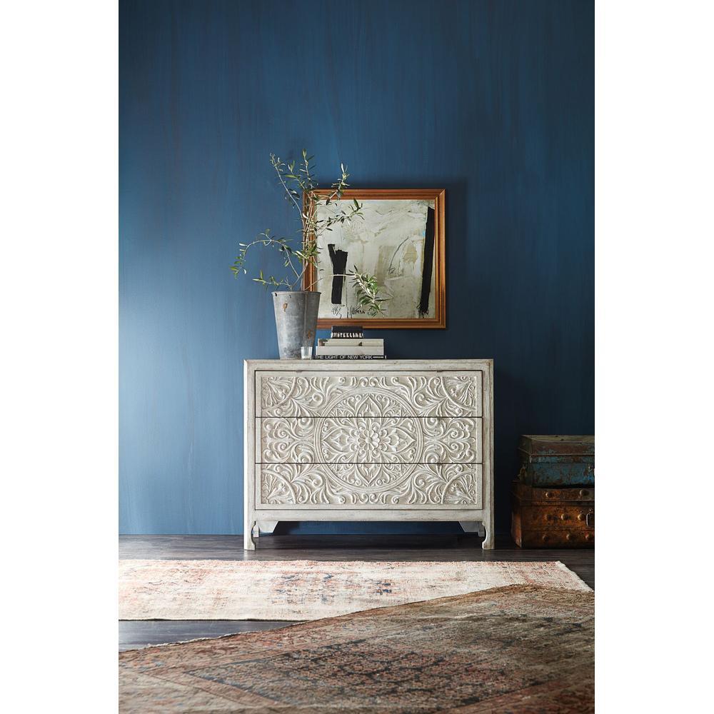 Dressers & Chests Montgomery Whites Lockhart Three-Drawer Accent Chest - Beige Off White - Wood