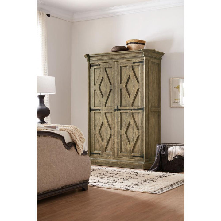 Armoires & Wardrobes Montgomery Mt. Maria Wardrobe - Brown Silver - Glass Wood
