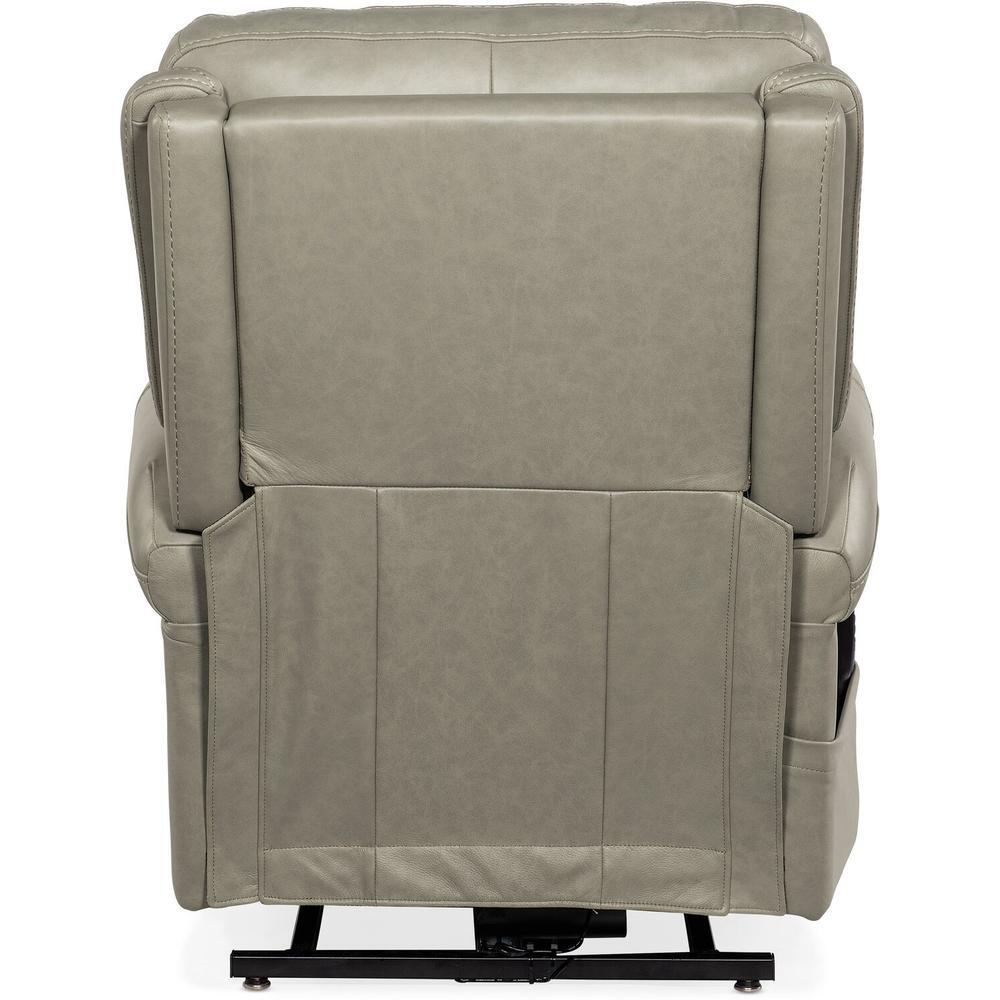 Lyndon Power Recliner With Lumbar And Lift - Grey - Leather