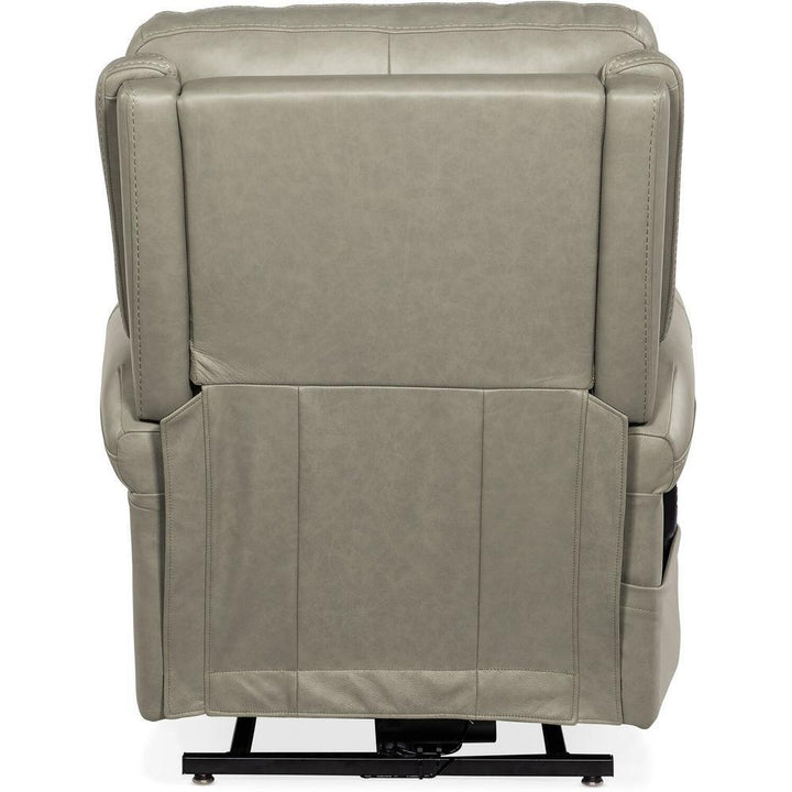Lyndon Power Recliner With Lumbar And Lift - Grey - Leather