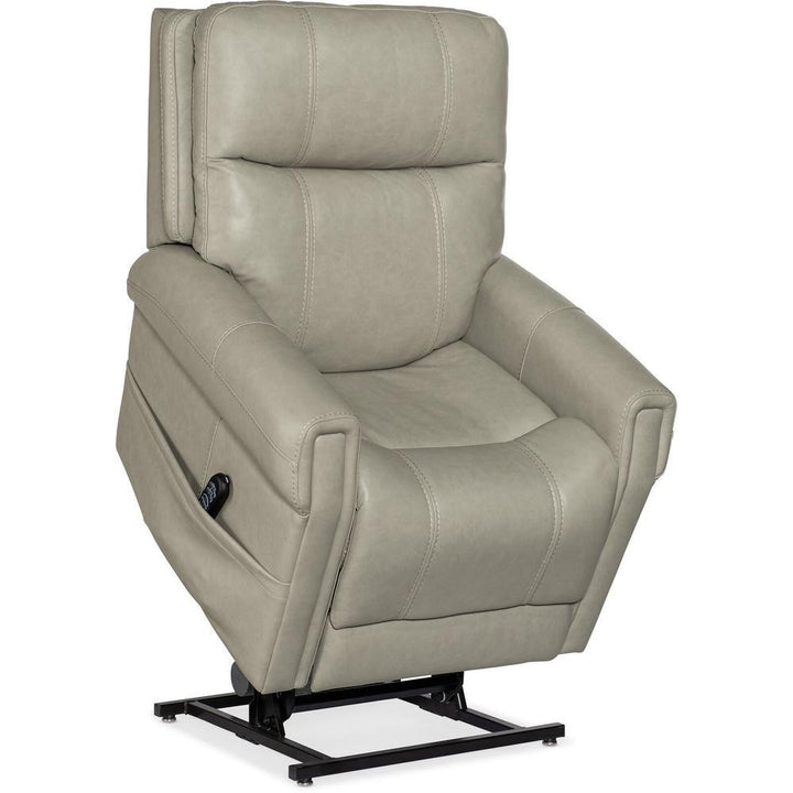 Lounge Chairs: Recliners Lyndon Power Recliner With Lumbar And Lift - Grey - Leather