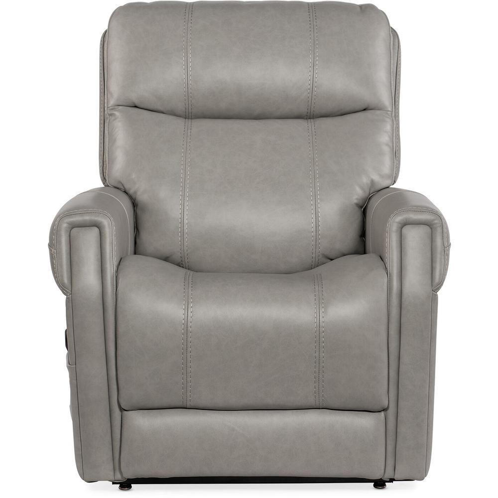 Lounge Chairs: Recliners Lyndon Power Recliner With Lumbar And Lift - Grey - Leather